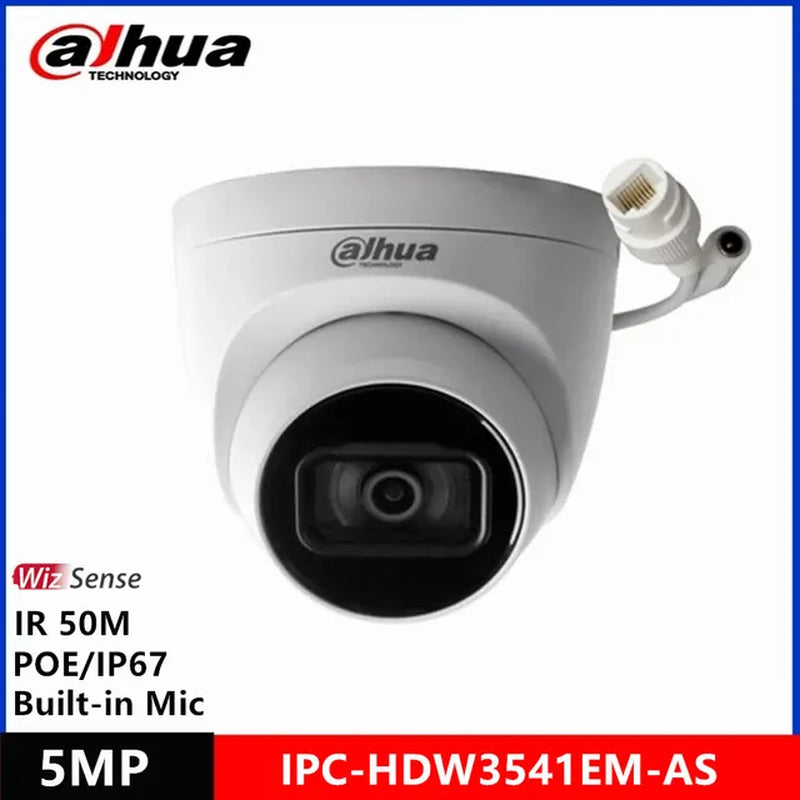 IPC-HDW3541EM-AS 5MP IR 50M & IPC-HDW2831TM-AS-S2 8MP POE Built-In Mic IR 30M IP67 IP Camera