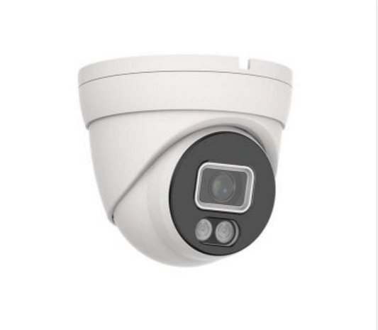 Panther-Series 5MP 24/7 Color Weatherproof Turret IP Security Camera with a 2.8mm Fixed Lens, Built-In Mic, and Onboard White