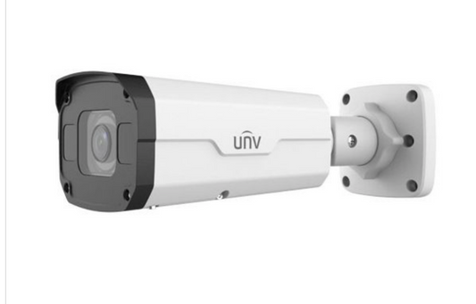 UNV 4K UltraHD (8MP) Prime I NDAA Compliant Weatherproof Bullet IP Security Camera with a 2.8-12mm Motorized Varifocal Lens and LightHunter Illumination