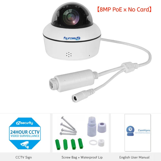 4K 8MP Wifi Dome PTZ Camera Outdoor Humanoid Tracking IP Camera Indoor 2-Way Audio Wireless Home Security Surveillance Cameras